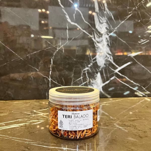 Teri Balado Lisahwan Original 100gr – Teri Nasi Pedas Kering – Lauk Instan Praktis - Gambar 2