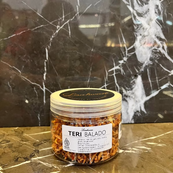 Teri Balado Lisahwan Original 100gr – Teri Nasi Pedas Kering – Lauk Instan Praktis - Gambar 4