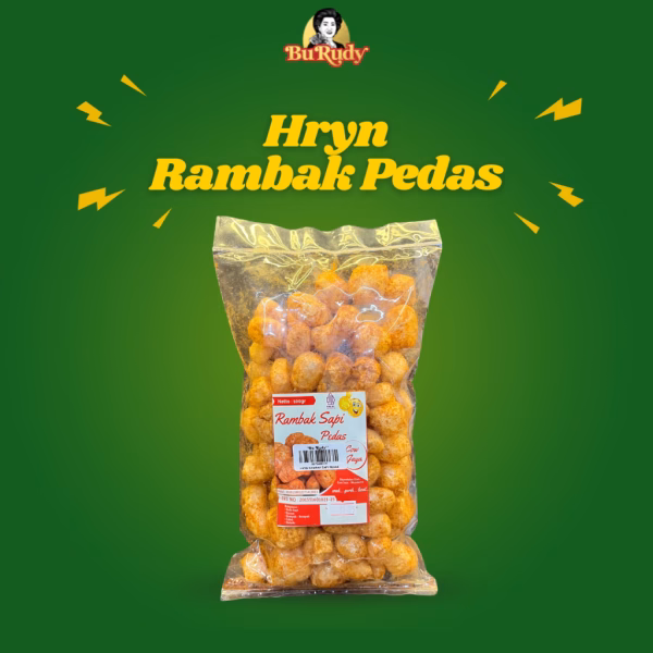 Rambak Sapi Pedas Haryono 100gr – Camilan Kerupuk Kulit Sapi Gurih dan Renyah
