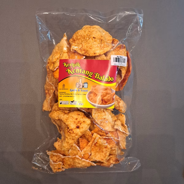 Keripik Kentang Balado Gurih dan Lezat 250gr - Gambar 2