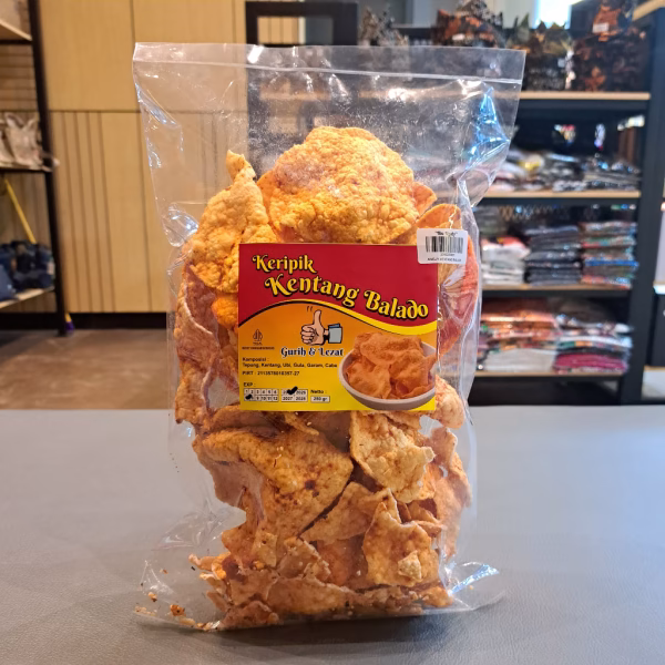 Keripik Kentang Balado Gurih dan Lezat 250gr - Gambar 4